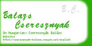balazs cseresznyak business card