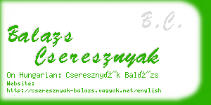 balazs cseresznyak business card